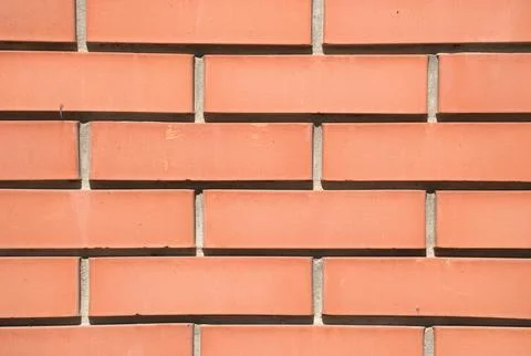 Seamless Red Brick Wall Texture Background, Full-frame Horizontal Pattern Stock Photos