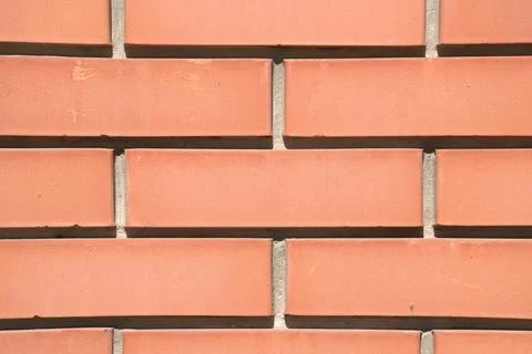 Seamless Red Brick Wall Texture Background, Full-frame Horizontal Pattern Stock Photos