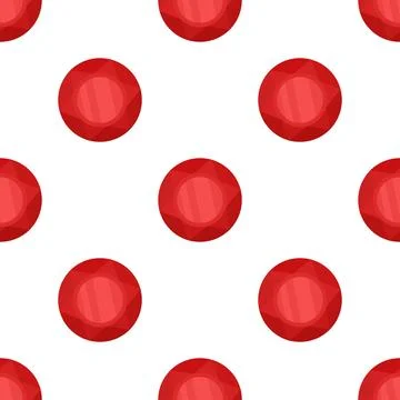 Seamless Red Diamond Pattern. Flat Cartoon Vector Luxury Gemstone Background Stock Illustration