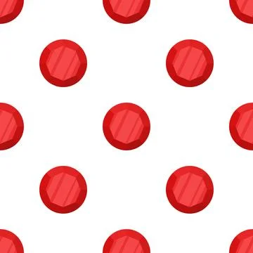 Seamless Red Diamond Pattern. Flat Cartoon Vector Luxury Gemstone Background イラスト素材