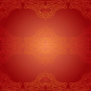 Seamless red ethnic pattern Stock Illustration