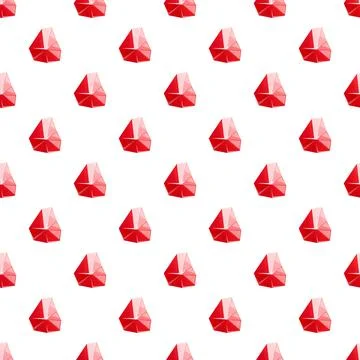 Seamless red gemstone pattern creating luxury background Stock Illustration