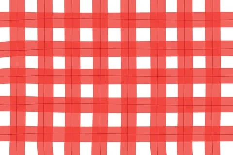 Seamless red geometric grid pattern. Retro plaid tablecloth-style background 스톡 일러스트