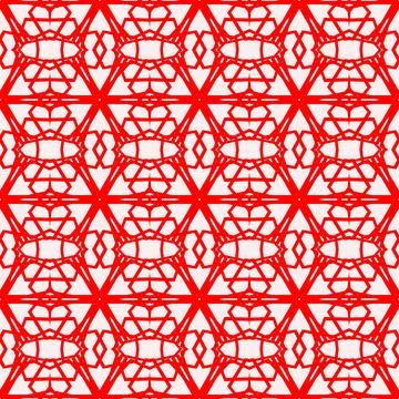Seamless red geometric line pattern background Stock Illustration