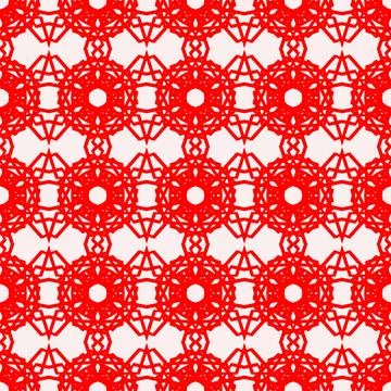 Seamless red geometric line pattern background イラスト素材
