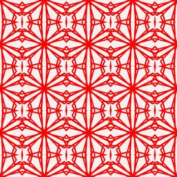 Seamless red geometric line pattern background Stock Illustration