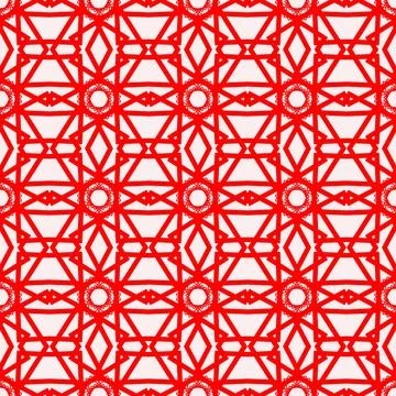 Seamless red geometric line pattern background Stock Illustration