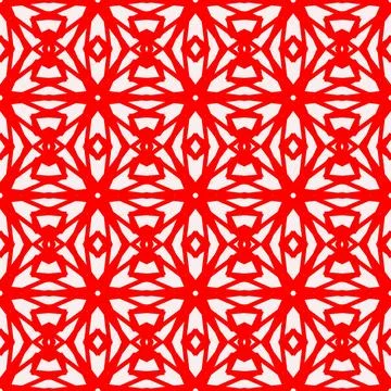 Seamless red geometric line pattern background Stock Illustration