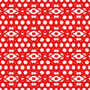 Seamless red geometric line pattern background Stock Illustration
