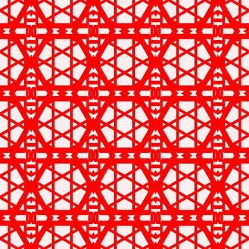 Seamless red geometric line pattern background Illustrazione stock