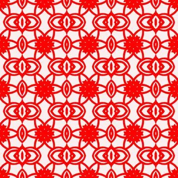 Seamless red geometric line pattern background Stock Illustration
