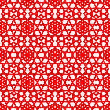 Seamless red geometric line pattern background Stock Illustration