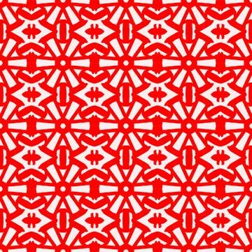 Seamless red geometric line pattern background Stock Illustration