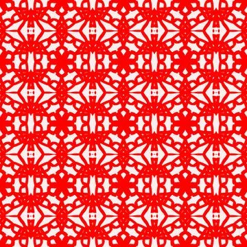 Seamless red geometric line pattern background Stock Illustration