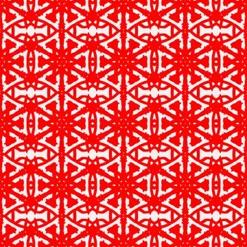 Seamless red geometric line pattern background Stock Illustration