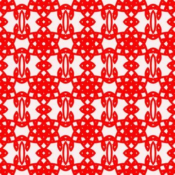 Seamless red geometric line pattern background Stock Illustration
