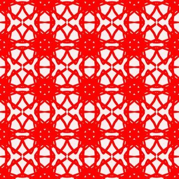 Seamless red geometric line pattern background Stock Illustration