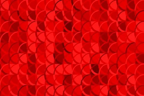 Seamless Red Geometric Pattern with Circular Shapes Stock Illustration