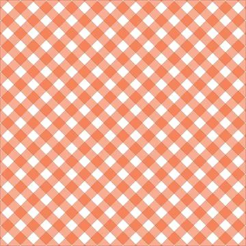 Seamless red gingham check pattern on white background vector texture Stockillustratie