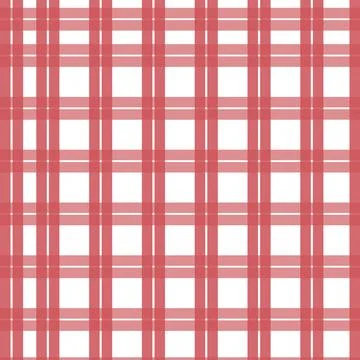 Seamless red gingham pattern. Abstract farm red stripes grid Stock Illustration