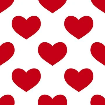 Seamless red heart Stock Illustration