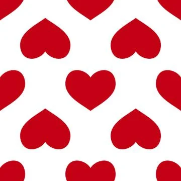 Seamless red heart Stock Illustration