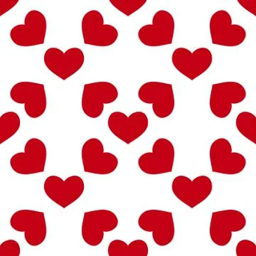 Seamless red heart Stock Illustration