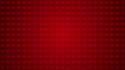 Seamless red heart pattern love background animation loop Stock Footage 330456081