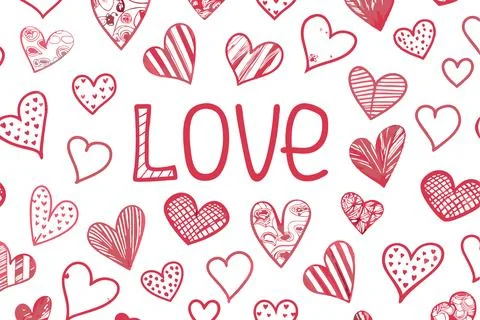 Seamless Red Heart Pattern for Valentines Day Cards and Romantic Decor Stock Illustration