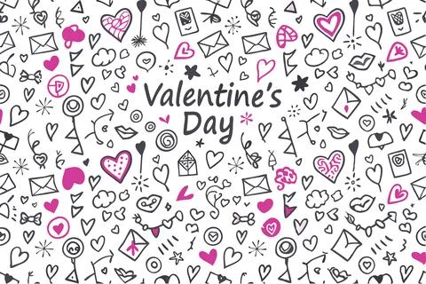 Seamless Red Heart Pattern for Valentines Day Cards and Romantic Decor Stock Illustration