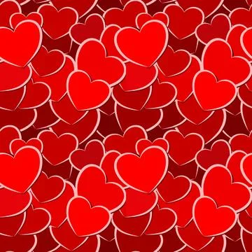 Seamless Red Heart Pattern for Valentine's Day and Love Background2 스톡 일러스트