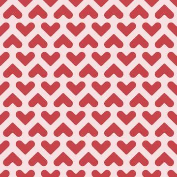 Seamless red hearts pattern Stock Illustration