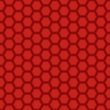 Seamless red hexagon pattern Illustrazione stock