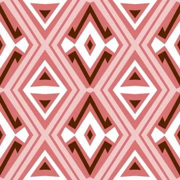 Seamless red line art pattern for textile design, wrapping papers, Abstract r Illustrazione stock