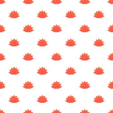 Seamless red lotus flower pattern zen background Stock Illustration