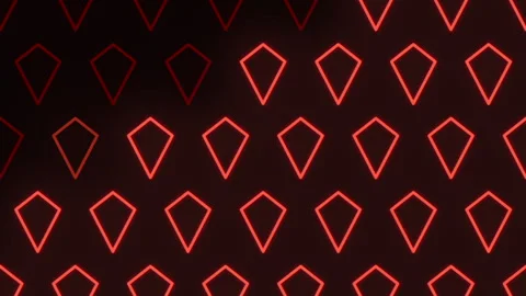 Seamless red neon geometric pattern background with glowing diamond outlines Stock Footage 333189288