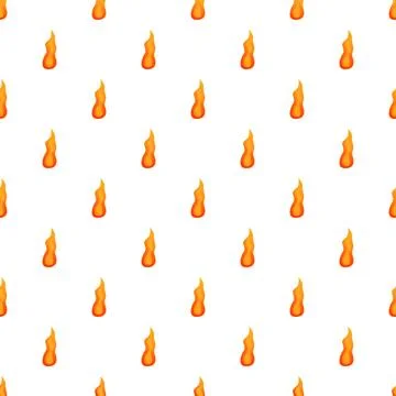 Seamless red orange flame pattern tile background Stock Illustration