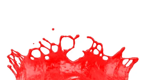 Seamless red paint splash in slow motion, alpha included (FULL HD) Stockbeeldmateriaal 39504400