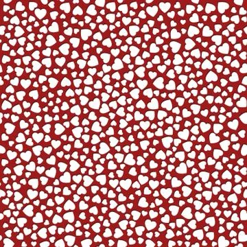 Seamless red pattern with hearts. Vector illustration Stock Illustration