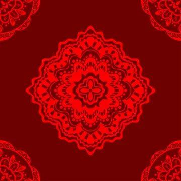 Seamless red pattern. Illustrazione stock