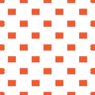 Seamless red roof tiles pattern backdrop illustration Stock Illustration