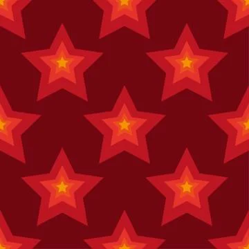 Seamless red stars background in vector Stock Illustration
