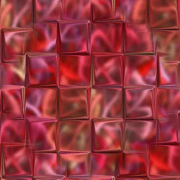 Seamless red texture with protruding cubes.  Stock Illustration