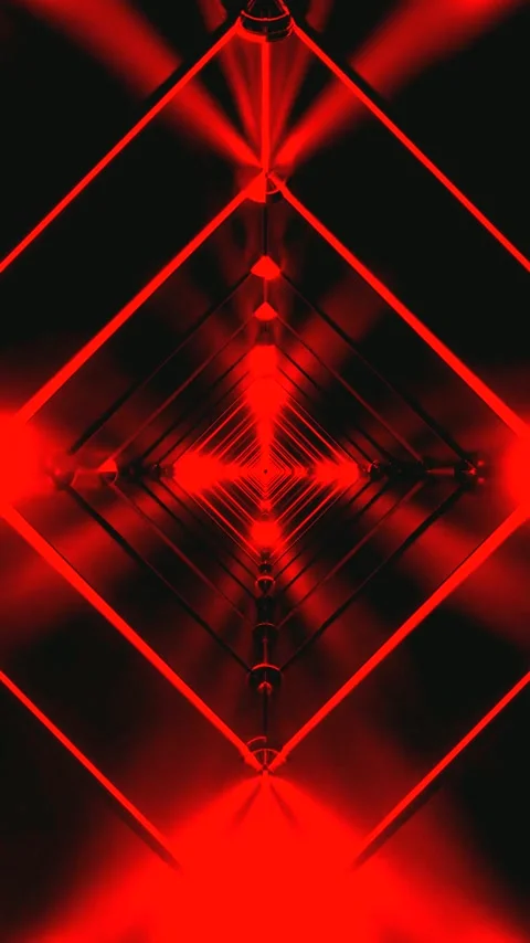 Seamless red tunnel video loop for captivating screensaver display Stock Footage 321569328