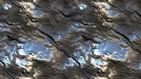 Seamless reflective abstract metal pattern Stock Illustration