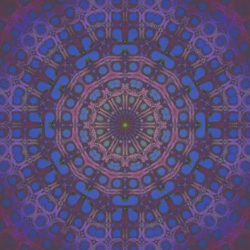 Seamless regular circle ornament blue violet purple Stock Illustration