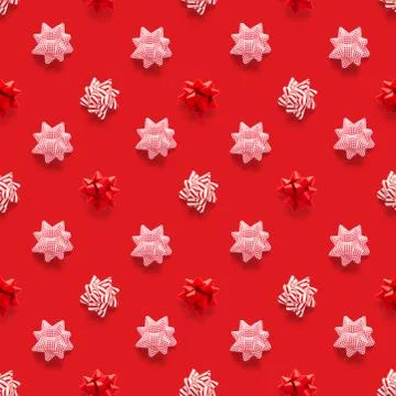 Seamless regular creative Christmas pattern with New Year decorations. xmas M Stock Photos
