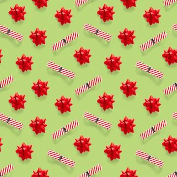 Seamless regular creative Christmas pattern with New Year decorations. xmas M Foto stock