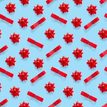 Seamless regular creative Christmas pattern with New Year decorations. xmas M Foto stock