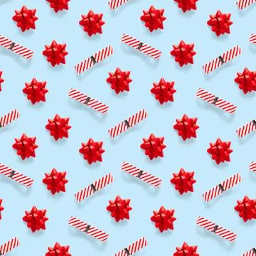Seamless regular creative Christmas pattern with New Year decorations. xmas M Stock Photos